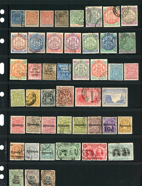 Rhodesia - All Different Used and Mint Accumulation on Stockpage (SCV $733)