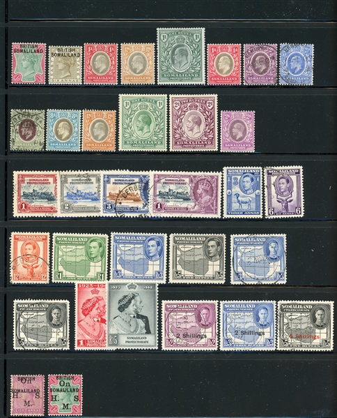 Somaliland Protectorate - All Different Mint and Used to 1940's (SCV $482)