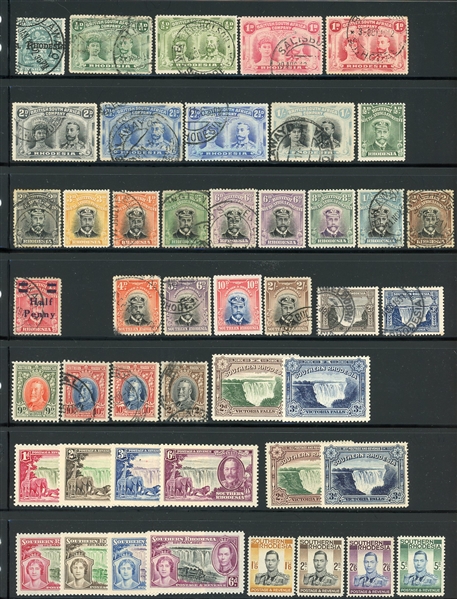 British Africa / Rhodesias - All Different Mint and Used to 1940's (SCV $862)