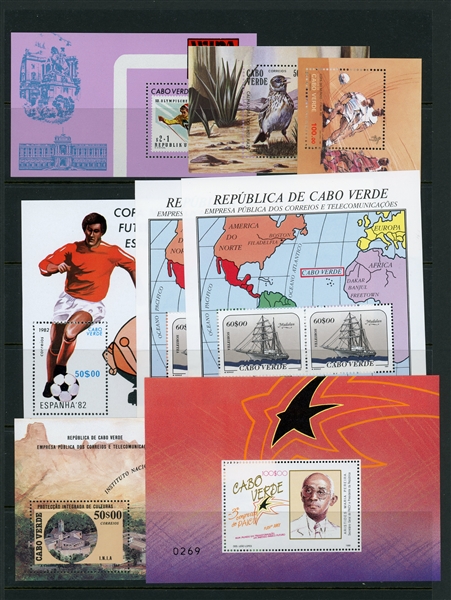Cape Verde MNH Souvenir Sheet Accumulation (SCV $176.50)