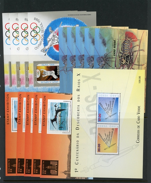 Cape Verde MNH Souvenir Sheet Accumulation (SCV $176.50)