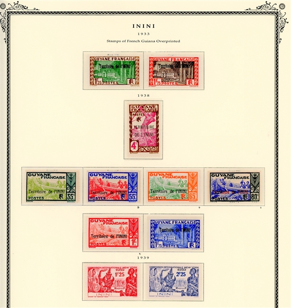 Inini Complete Mint Collection to 1941 on Scott Specialty Pages (Est $70-100)