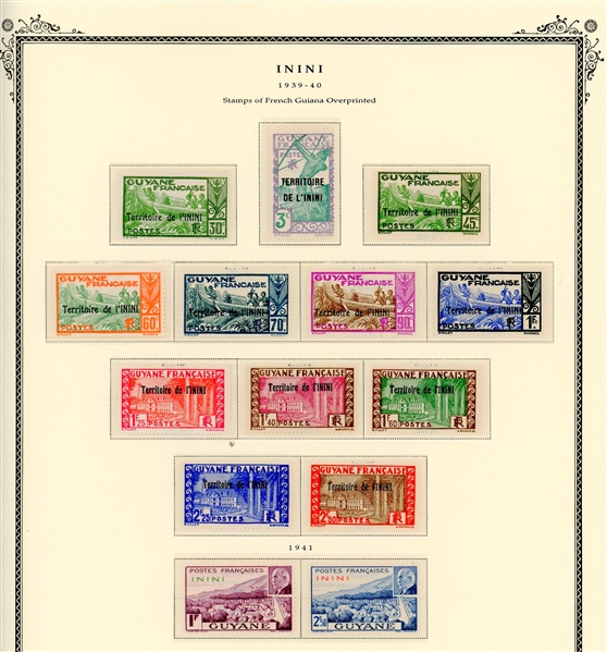 Inini Complete Mint Collection to 1941 on Scott Specialty Pages (Est $70-100)