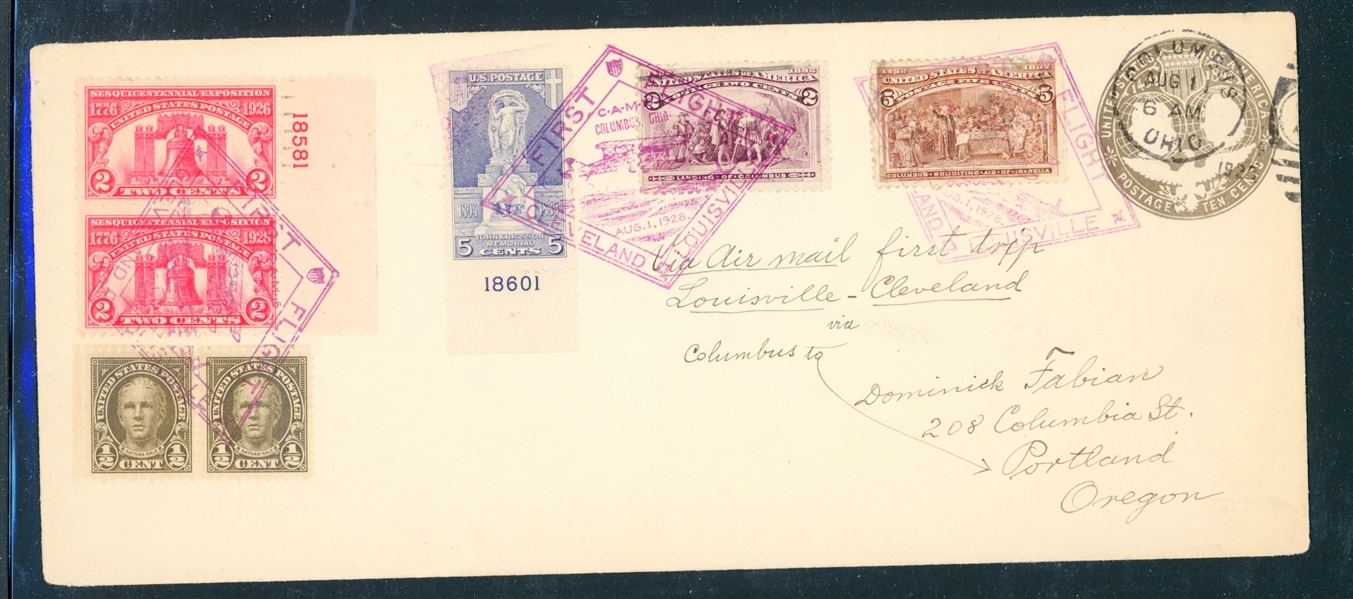 USA  - 18 Covers with Late Use 1893 Columbian Stamps (Est $75-100)