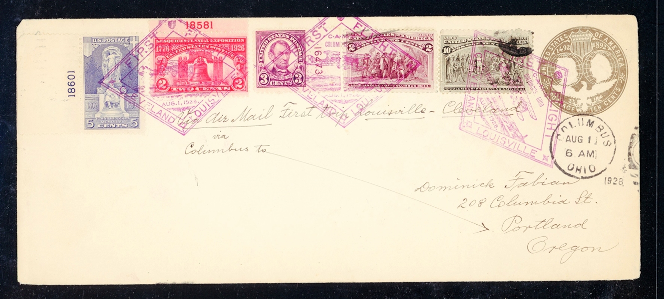 USA  - 18 Covers with Late Use 1893 Columbian Stamps (Est $75-100)