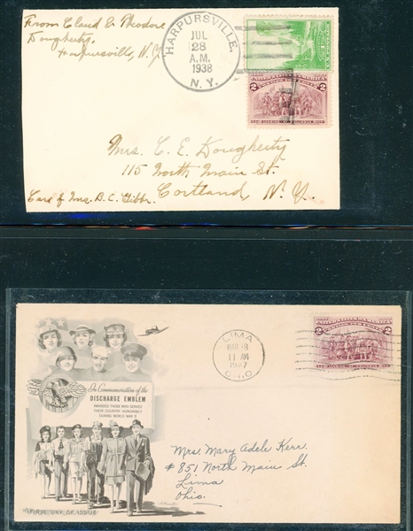 USA  - 18 Covers with Late Use 1893 Columbian Stamps (Est $75-100)