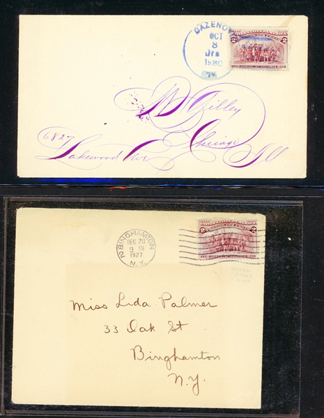 USA  - 18 Covers with Late Use 1893 Columbian Stamps (Est $75-100)