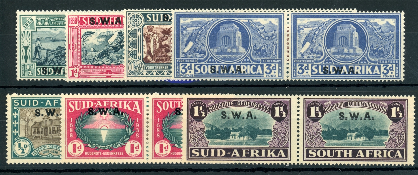 South West Africa Scott B5-B11 MNH Complete Sets - Semi Postals (SCV $178)