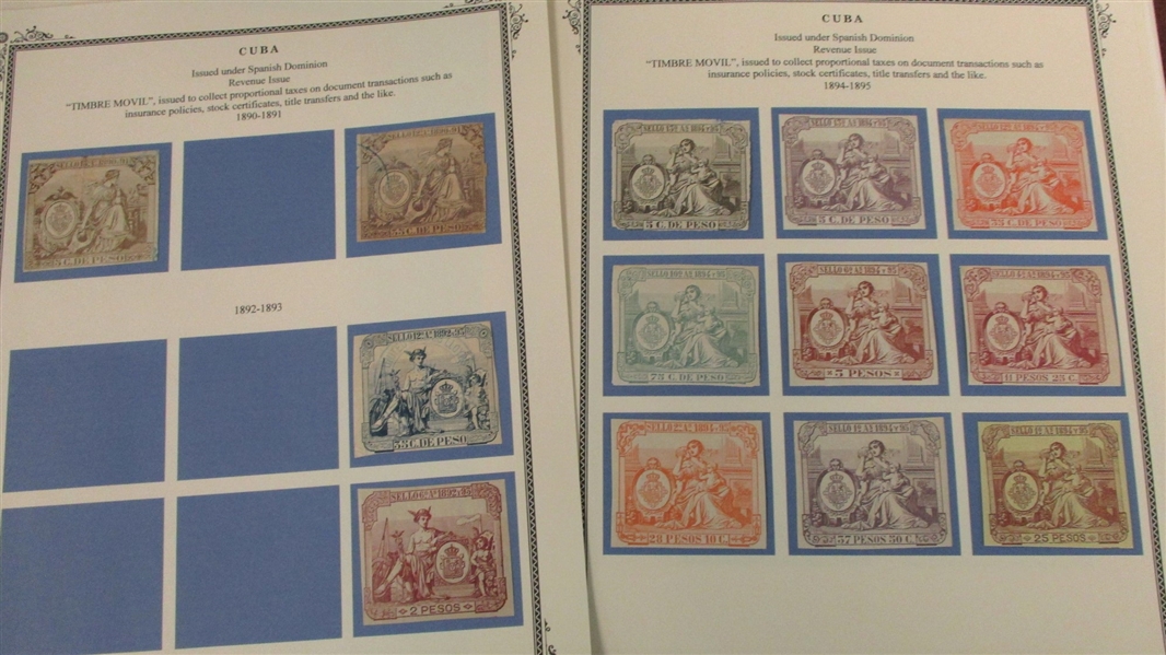 Cuba Spanish Administration Mounted Revenue Collection (Est $200-300)
