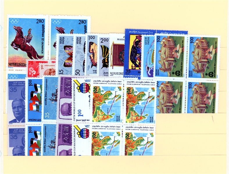 India 1980-2002 All Different MNH Blocks (SCV $3126)