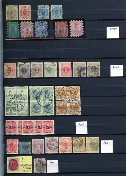 Foreign Mixed Mint/Used in 16 Page Stockbook - Many Better Values (SCV $11675)