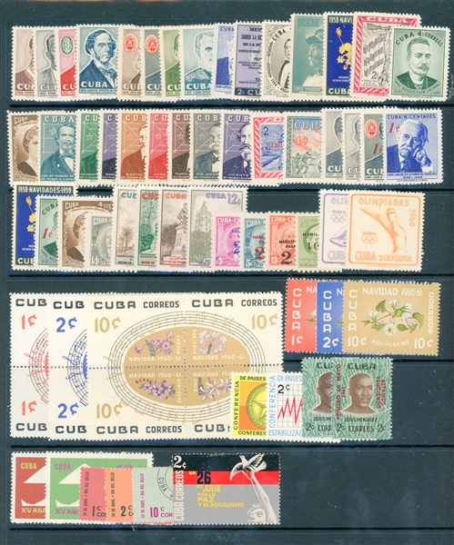 Cuba Pre-1960 Accumulation of All Different Mint (SCV $1085)
