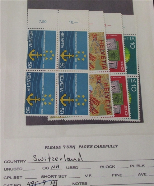 Switzerland Small Dealers Book with Mosty Mint (Est $75-150)