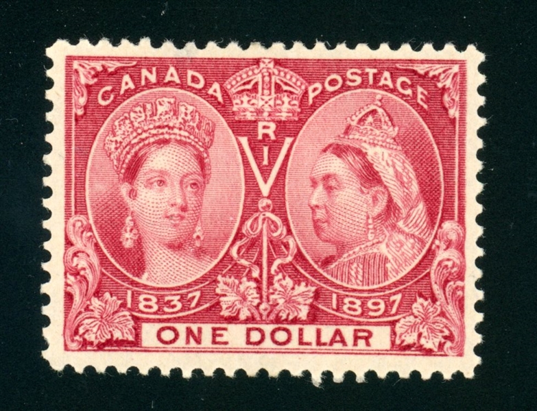 Canada Scott 61 MH VF, with Thin, $1 Jubilee (SCV $850)