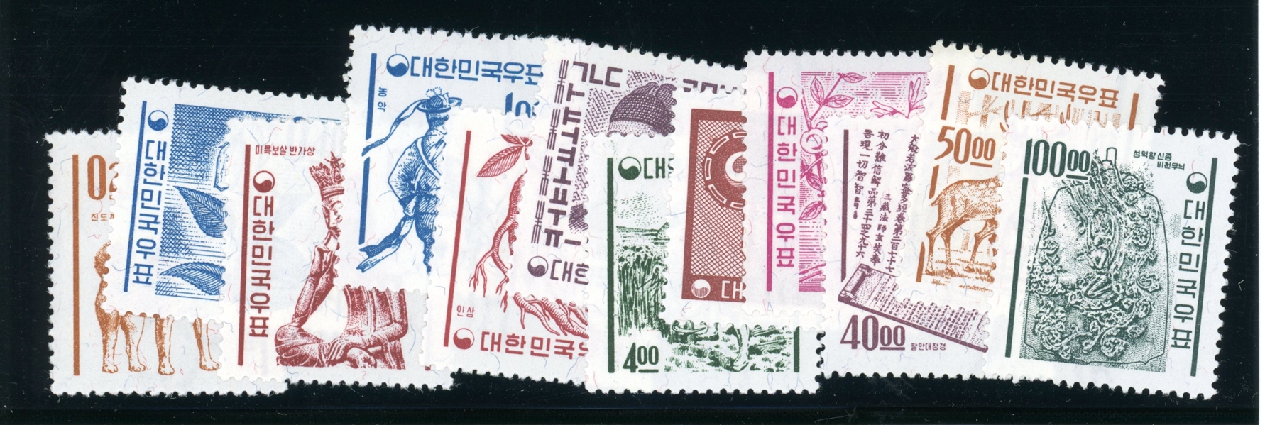 Korea Scott 385-396 MNH Complete Set, F-VF (SCV $276.50)