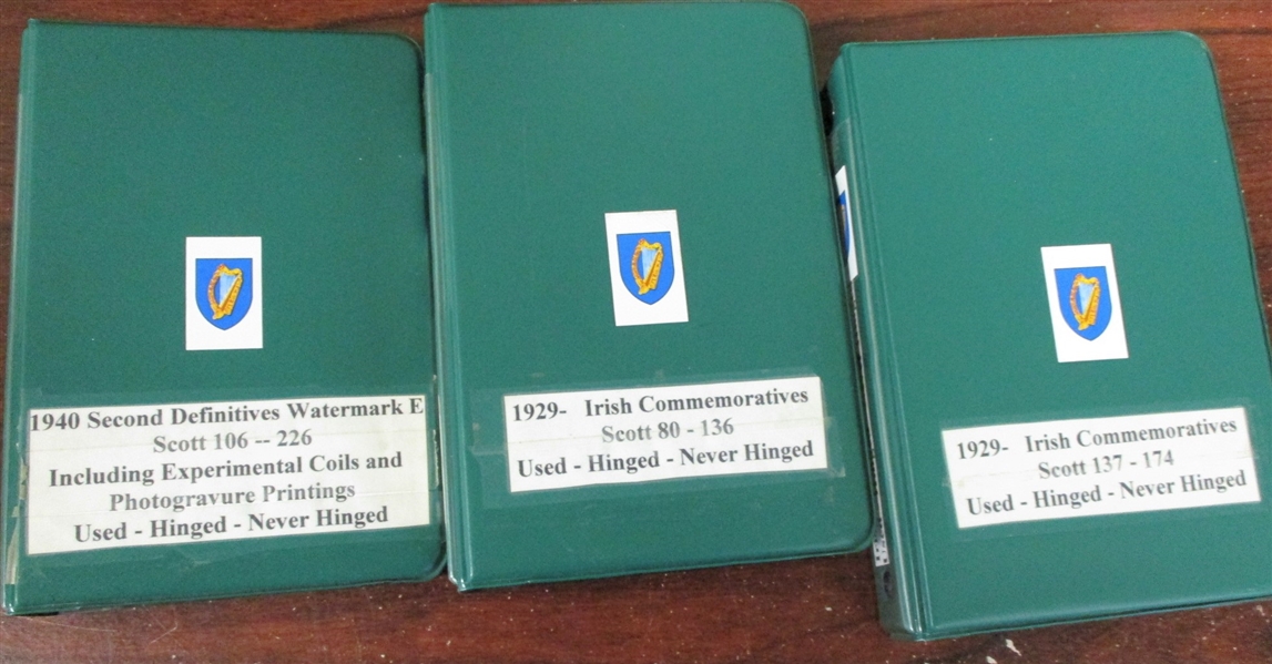 Ireland  3 Small Dealer Salesbooks 1929-1940 (SCV $1800)