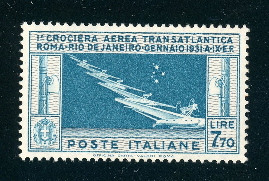 Italy Scott C27 MH, VF - 1930 Trans-Atlantic Squadron (SCV $450)
