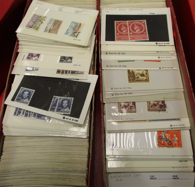 1000's of Stamps in 12 Dealer Red Boxes - OFFICE PICKUP ONLY!