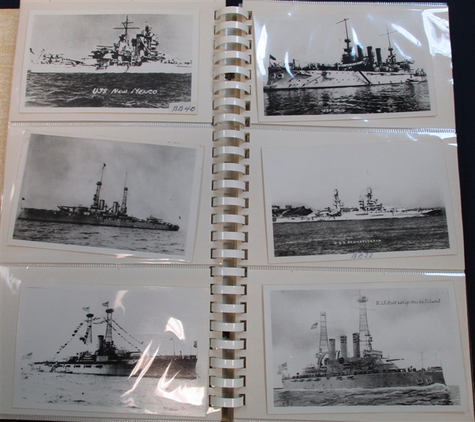 Naval Ships Photo Postcards, 75 Different (Est $120-150)