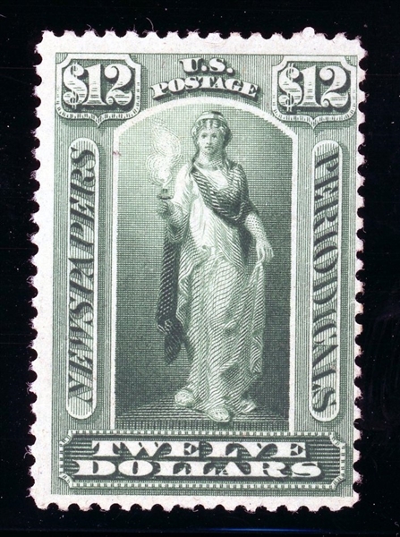 USA Scott PR75 MNG Fine, 1879 $12 Issue with 2003 PFC copy (SCV $325)