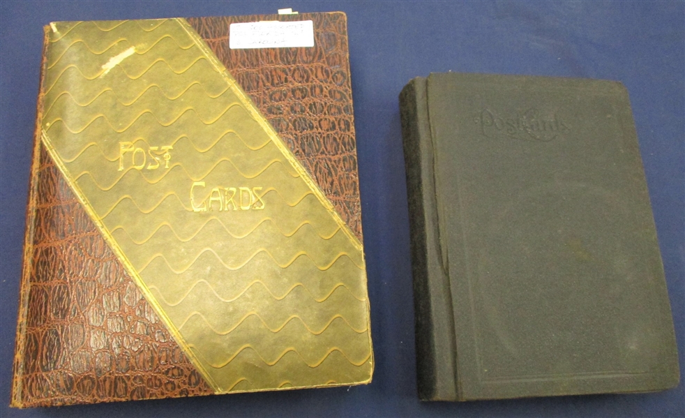A Pair of Vintage Postage Albums Holding 375 Cards (Est $175-200)
