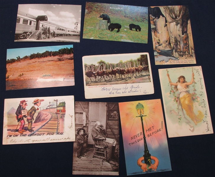 Shoebox Filled with Miscellaneous Postcards (Est $100-125)