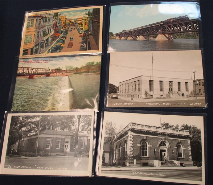 Postcards of Mid-20th Century US Post Offices (Est $100-125)