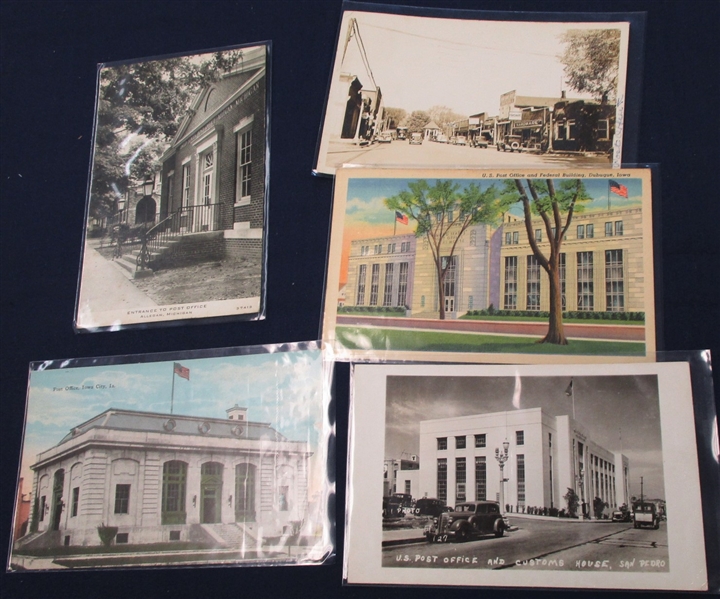 Postcards of Mid-20th Century US Post Offices (Est $100-125)