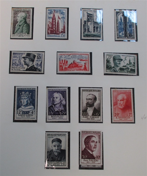 France Mint Collection in SAFE Hingeless Album, 1938-1959 (Est $350-500)