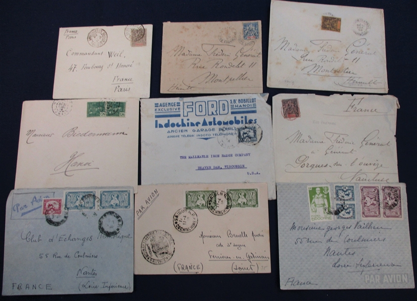 Indochina/French Offices in China Covers and Postal Stationery (Est $200-300)