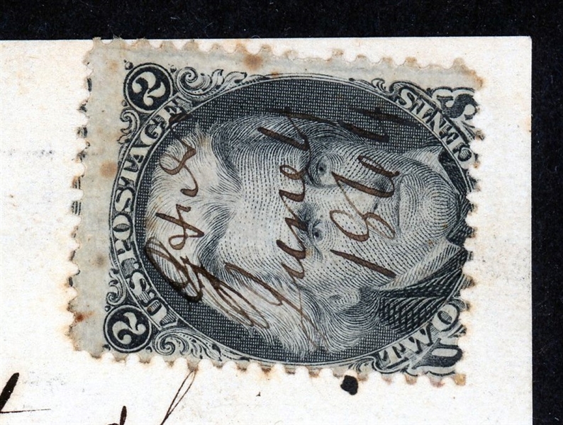 USA Scott 73 Used as Revenue on 1864 Receipt (Est $50-100)