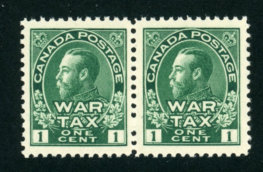 Canada Scott MR1 MNH Pair, F-VF, 1915 War Tax (SCV $140)