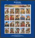 USA Scott 2870 MNH Recalled Legends of the West Sheet w/Blue Folder (SCV $125)
