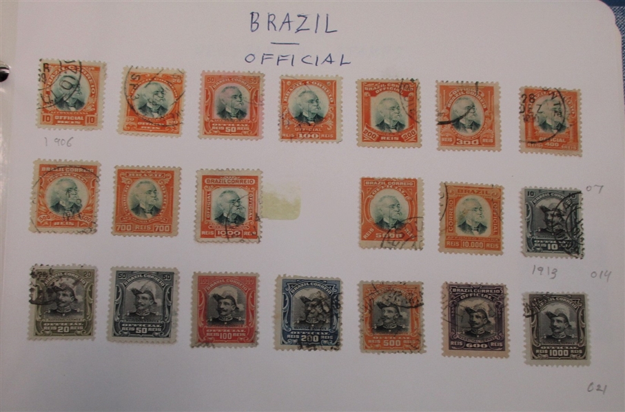 Brazil Used Collection with Nice Selection of Early Issues (Est $100-150)
