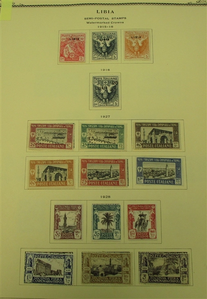 Libya Collection to 1940 on Scott Pages (Est $300-400)