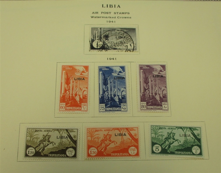 Libya Collection to 1940 on Scott Pages (Est $300-400)