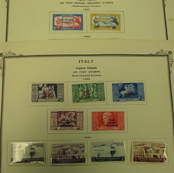 Italy Aegean Islands Collection Remainder on Scott Pages (Est $750-1000)