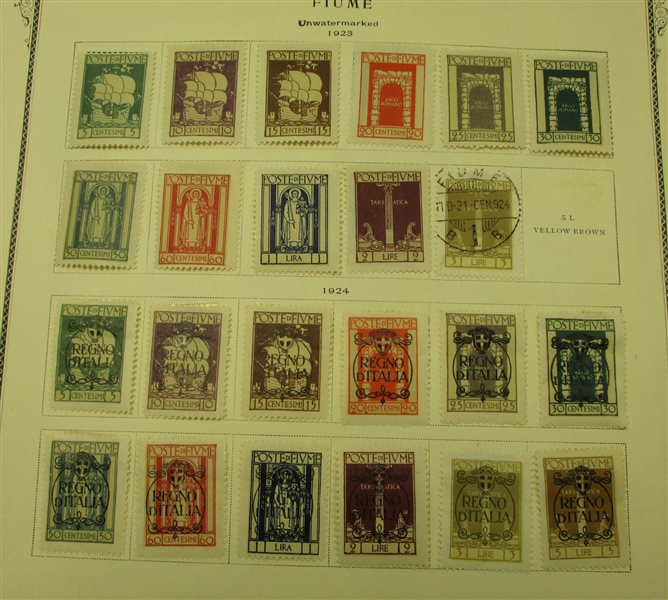 Fiume Collection on Scott Pages (Est $500-800)
