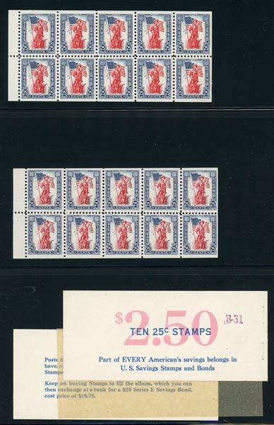 USA Scott S6a and S7a MH Panes of 10 - Savings Stamps (SCV $375)