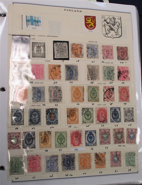 Finland Collection to 2000 on Homemade Pages (Est $100-150)