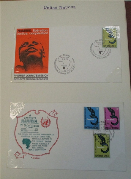 United Nations Collection of FDCs, Souvenir Cards to 1980's - OFFICE PICK UP ONLY!