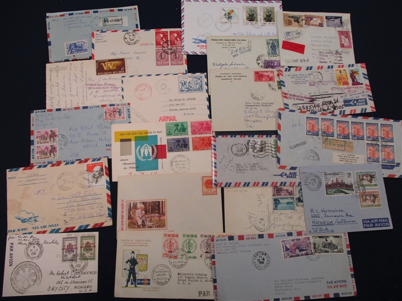 Southeast Asia Postal History Covers/Cards #1 (Est $175-250)