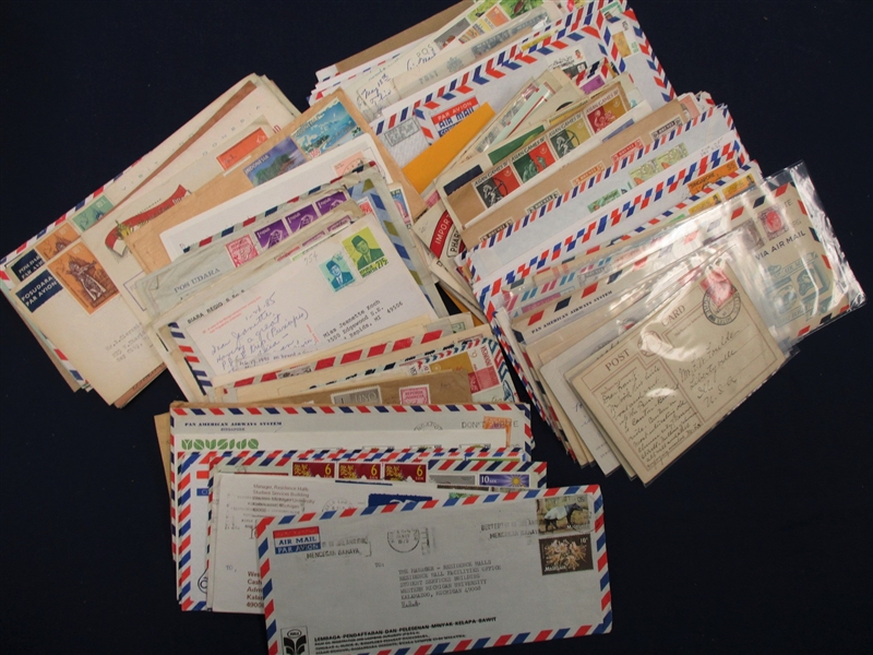 Southeast Asia Postal History Covers/Cards #2  (Est $120-150)
