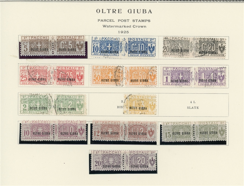 Oltre Giuba Collection on Scott Pages (SCV $1725)