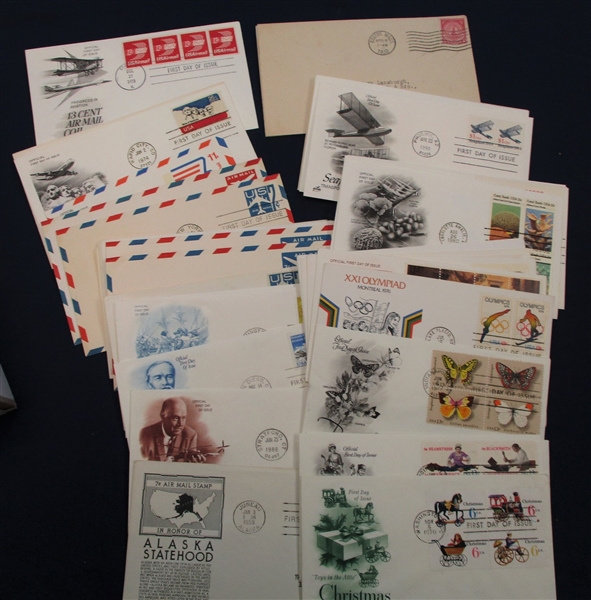First Day Covers Stuffed in a Shoebox, Several 100 (Est $150-250)