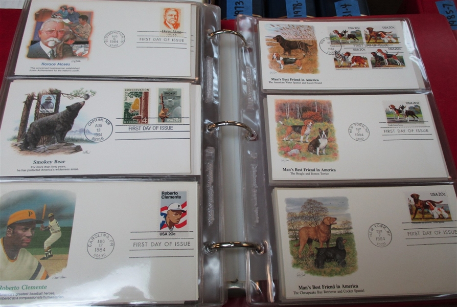 USA First Day Covers in 5 Fleetwood Albums 1973-1987 (Est $200-300)
