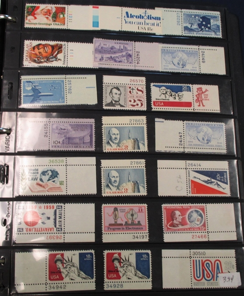 USA Mint Plate and Zip Singles Accumulation (Face $117)