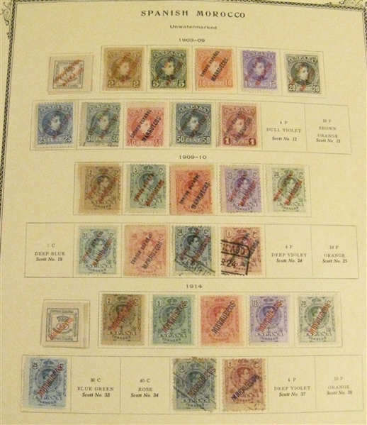 Spanish Morocco Collection on Scott Specialty Pages (Est $300-400)