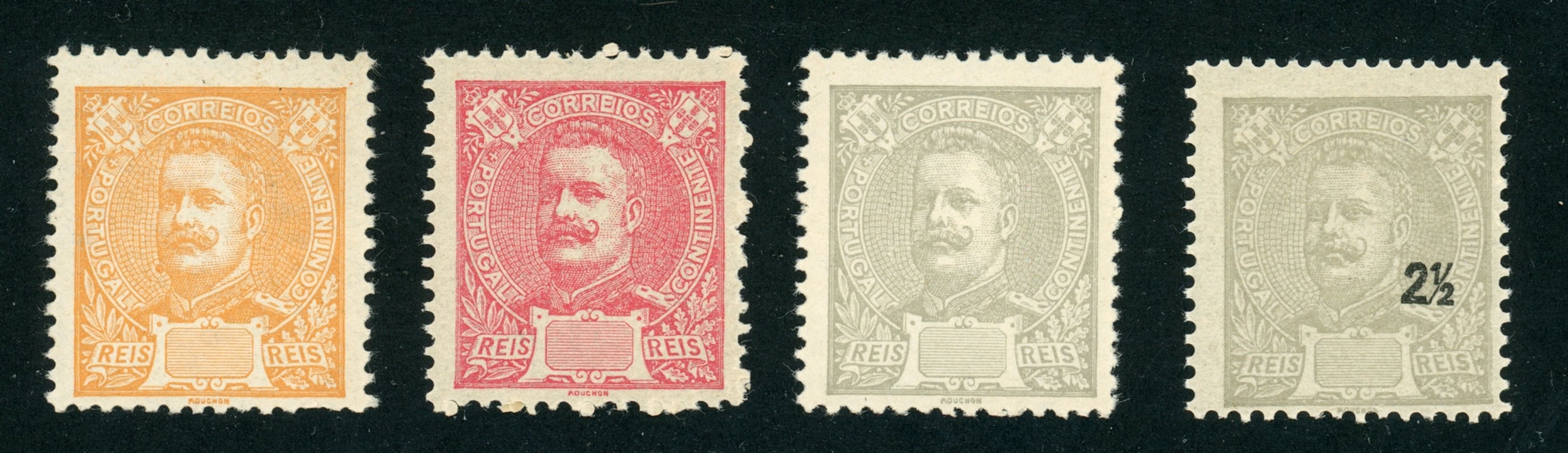 Portugal 1895 Issue King Carlos Issue - No Values or Shifted (Est $50-100)