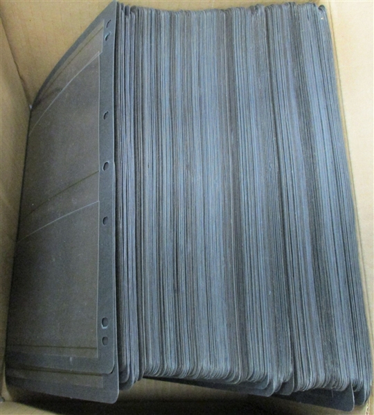 Box of Around 240 2-Row Used Black Stockpages (Est $75-100)